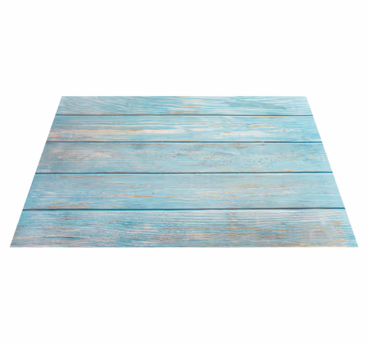Vinyl Teppich Badezimmer aquamarinblaue paneele im used-look - TenStickers