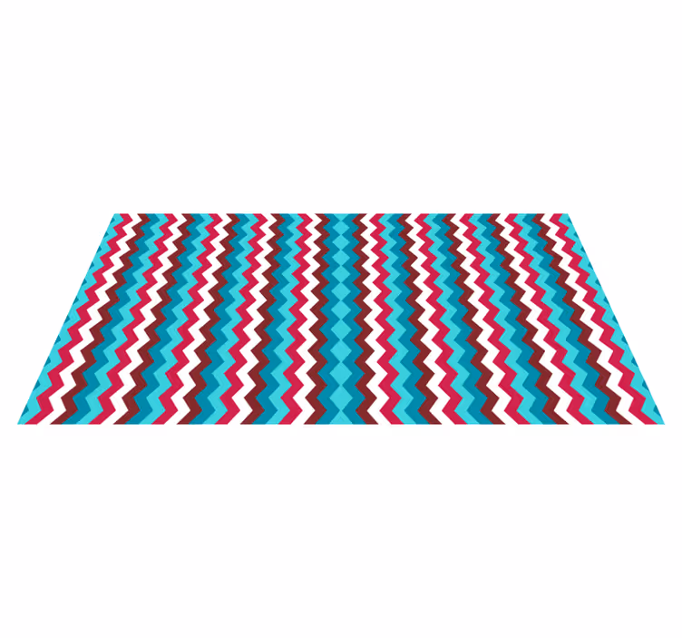 Vinyl Teppich geometrisch zickzack-wellenmuster - TenStickers
