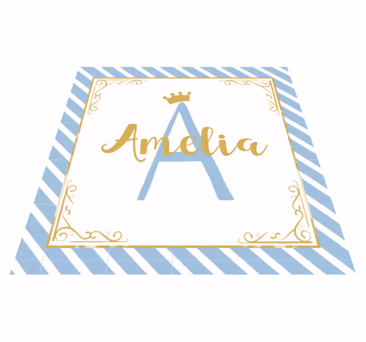 Vinyl Teppich mit Namen name initialenstil - TenStickers