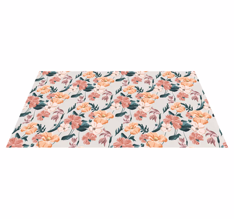 Vinyl teppich blumen botanische freude - TenStickers