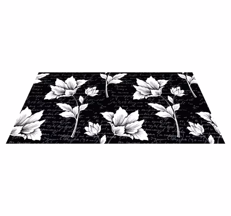 Vinyl Teppich Blumen anmutiges botanisches element - TenStickers