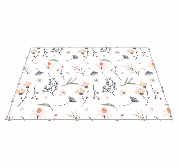 Vinyl Teppich Wohnzimmer florales botanisches element - TenStickers