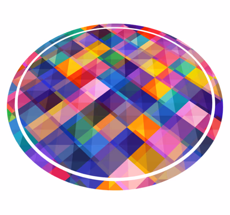Vinyl Teppich geometrisch buntes patchwork-muster - TenStickers
