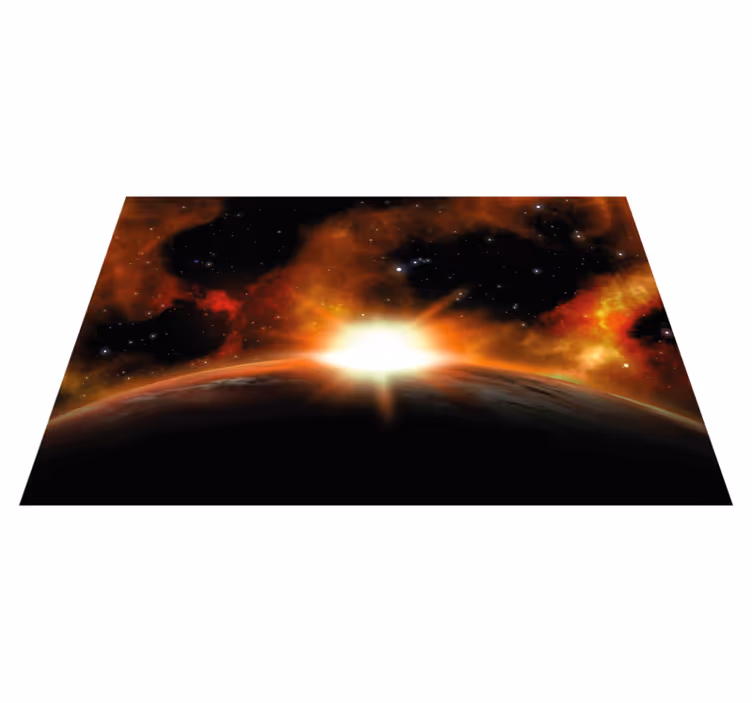 Vinyl Teppich Sterne himmlisches sonnenaufgangsglühen - TenStickers