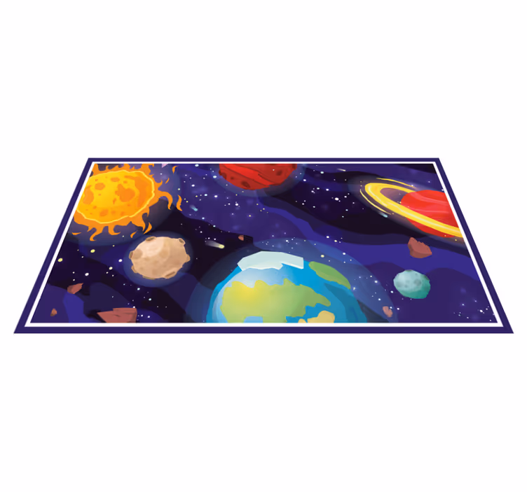 Vinyl Teppich Sterne kosmische erkundungsszene - TenStickers