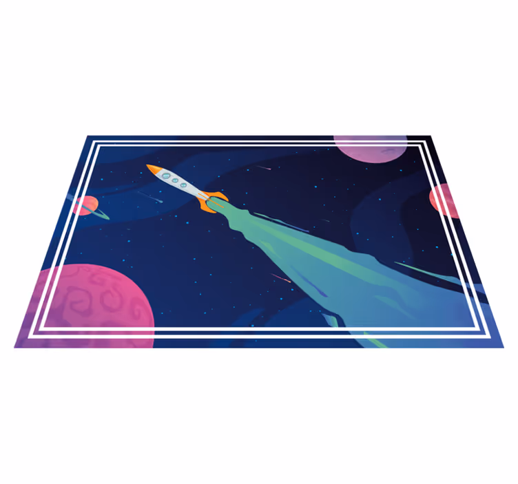 Vinyl Teppich Sterne raumschiff im orbit - TenStickers