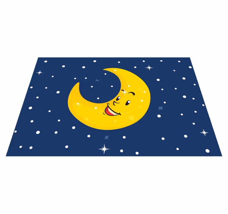 Vinyl teppich baby lächelnder glücks-mond - TenStickers