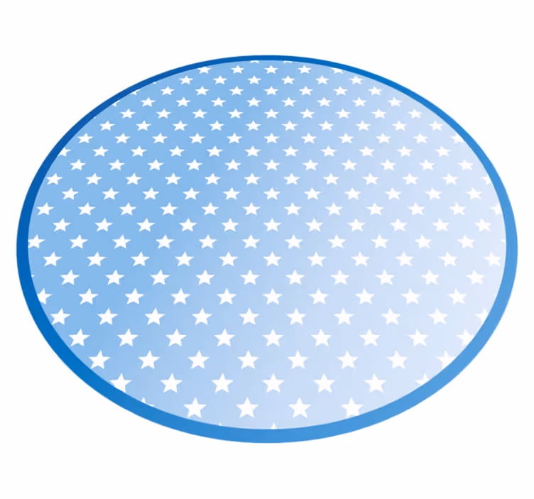 Vinyl Teppich Sterne blaues kreisförmiges muster - TenStickers
