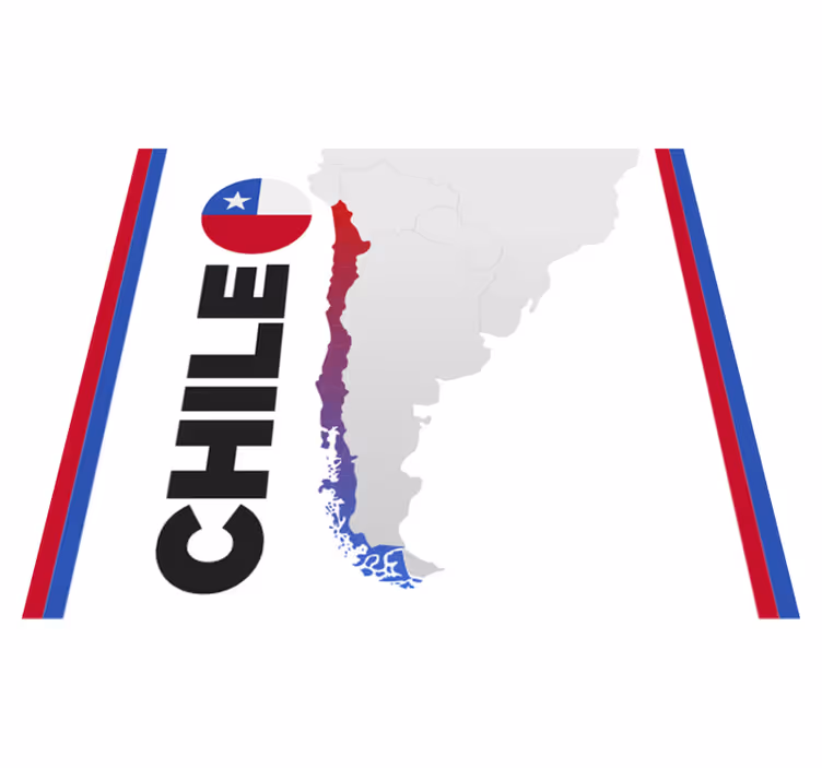 Vinyl Teppich Weltkarte chile-karte - TenStickers