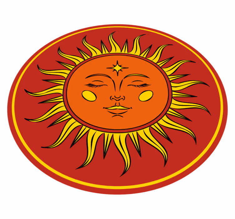 Vinyl Teppich Natur sonniges gesicht - TenStickers