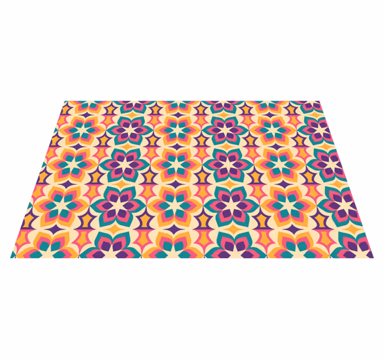 Vinyl Teppich Mosaik lebendiges blumenarrangement - TenStickers