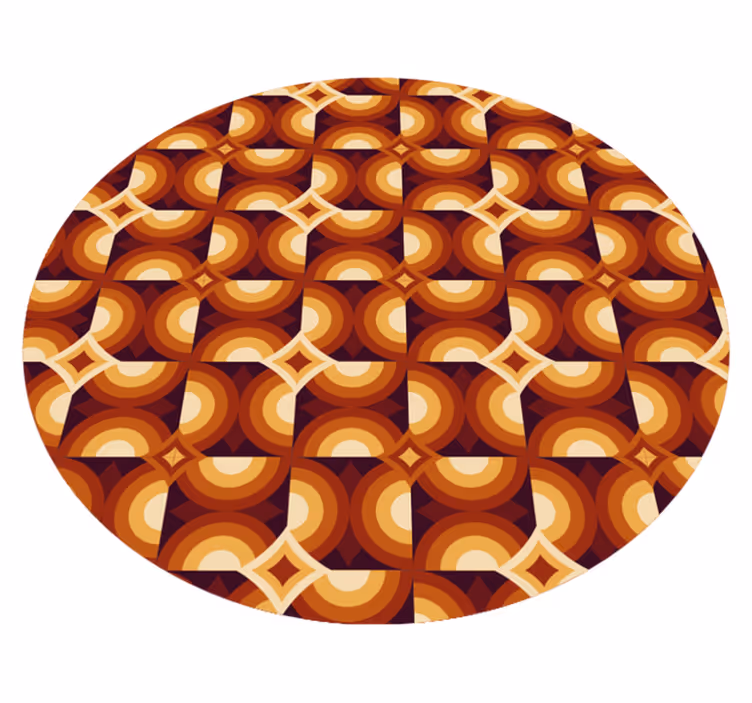 Vinyl Teppich geometrisch lebendiges kreismuster - TenStickers
