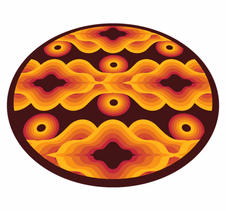 Vinyl Teppich Mosaik vintage-spiralmotiv - TenStickers