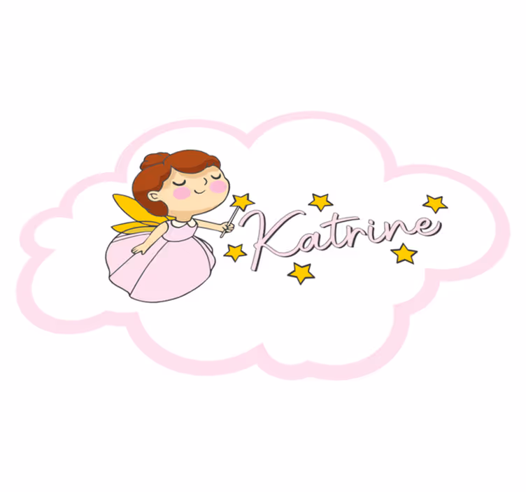 Vinyl Teppich Baby feenzauber mit namen - TenStickers
