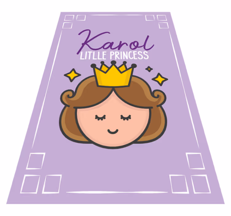 Vinyl Teppich mit Namen thema „kleine prinzessin“ - TenStickers