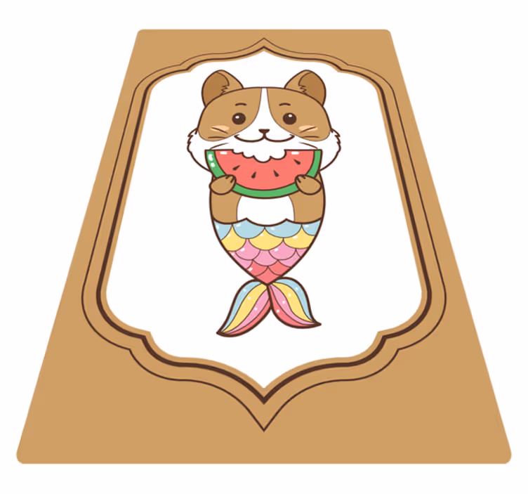Vinyl Teppich Tiere süße meerjungfrau-figur - TenStickers