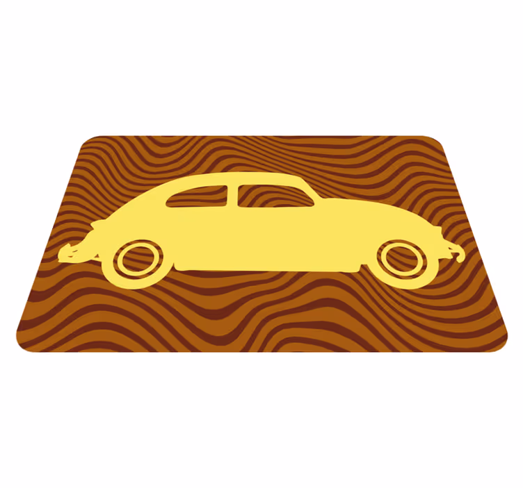Vinyl Teppich Straßen oldtimer-silhouette - TenStickers