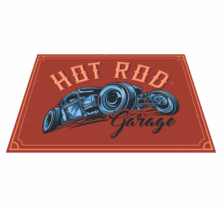 Vinyl teppich vintage im hot rod design - TenStickers