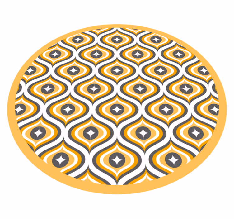 Vinyl Teppich geometrisch kurviges juwelenmuster - TenStickers