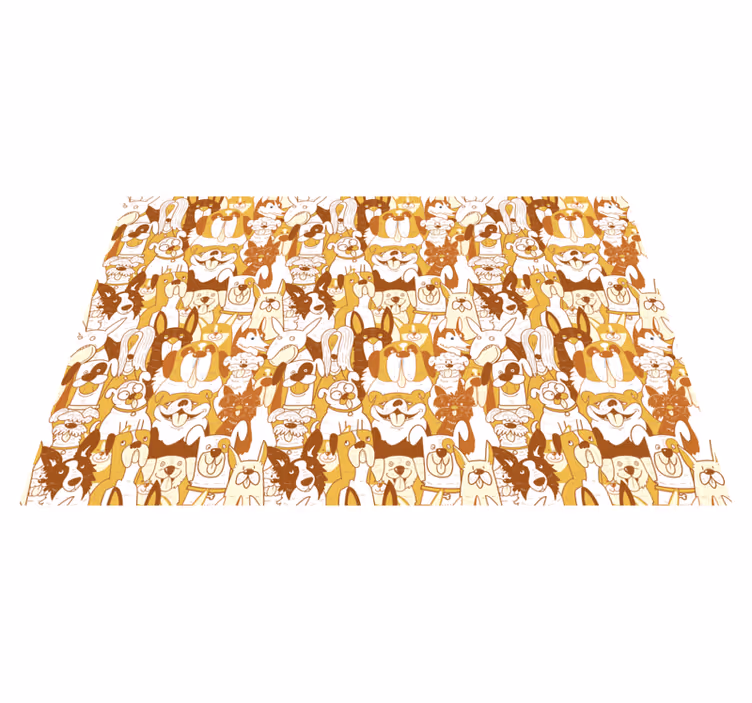 Vinyl Teppich Tiere braune haustiergesichter - TenStickers