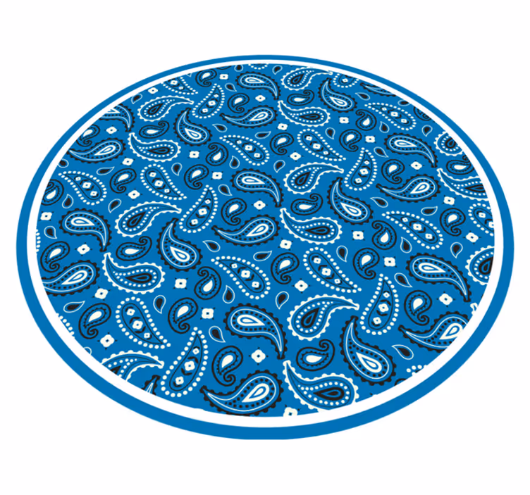 Vinyl Teppich Ethnisch blau bedrucktes paisley - TenStickers