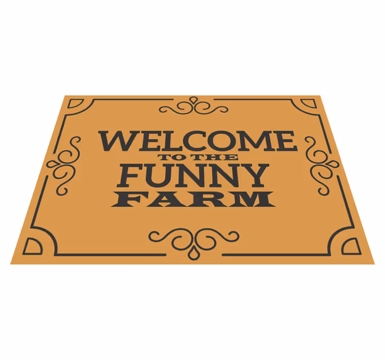 Vinyl Teppich Text lustige farm willkommen - TenStickers
