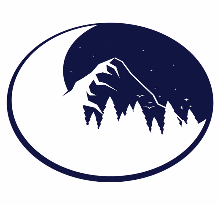 Vinyl Teppich Natur bergmondansicht - TenStickers