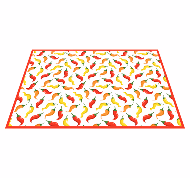 Vinyl Teppich kindlich chili-pfeffer-konzept - TenStickers