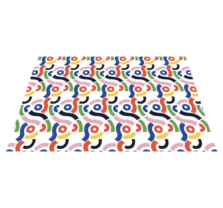 Vinyl Teppich Mosaik lebendige geometrische formen - TenStickers
