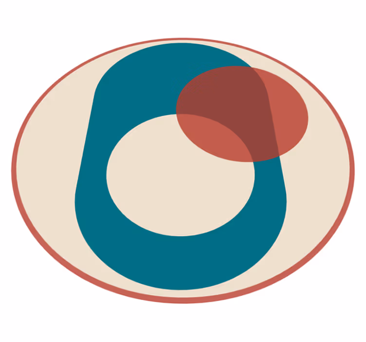 Vinyl Teppich modern kreise in harmonie - TenStickers