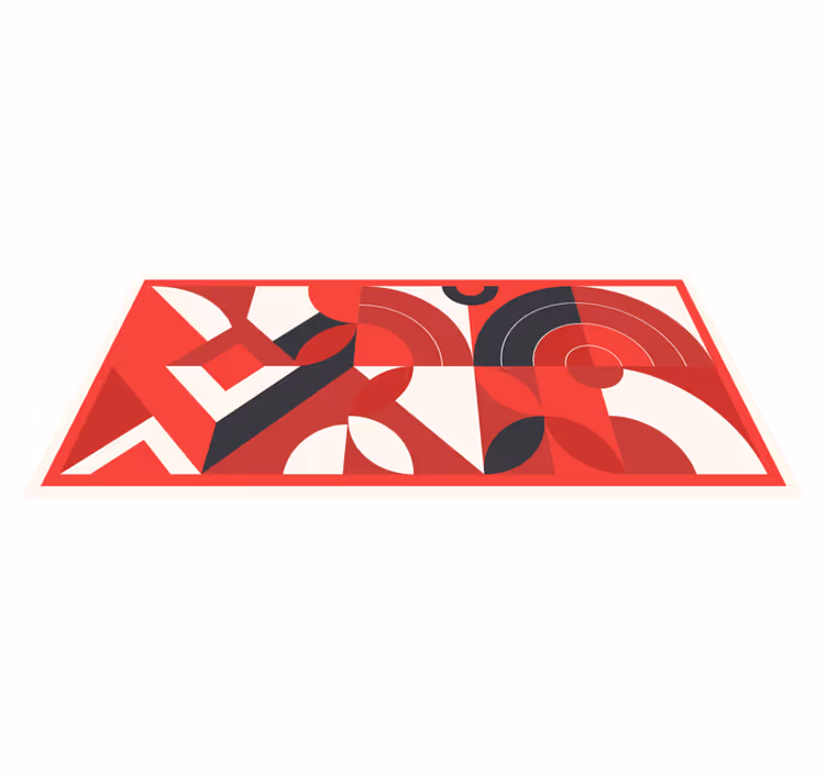 Vinyl Teppich geometrisch kräftige abstrakte formen - TenStickers
