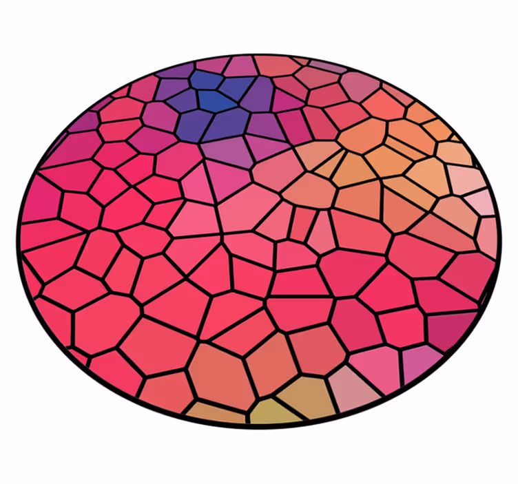 Vinyl Teppich rund lebendige mosaikkomposition - TenStickers