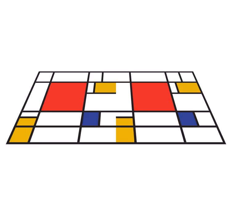 Vinyl Teppich modern bunte geometrische blöcke - TenStickers