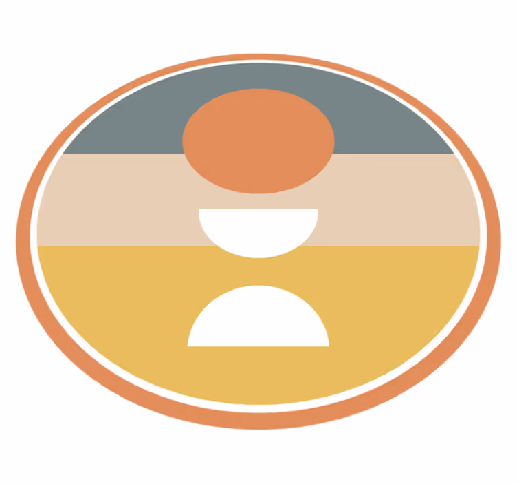 Vinyl Teppich minimalistisch kreisförmige farbharmonie - TenStickers