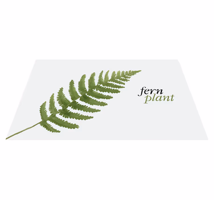Vinyl Teppich Blumen farnpflanzendesign - TenStickers