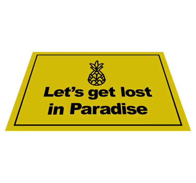 Vinyl Teppich Text verlier dich, paradies - TenStickers