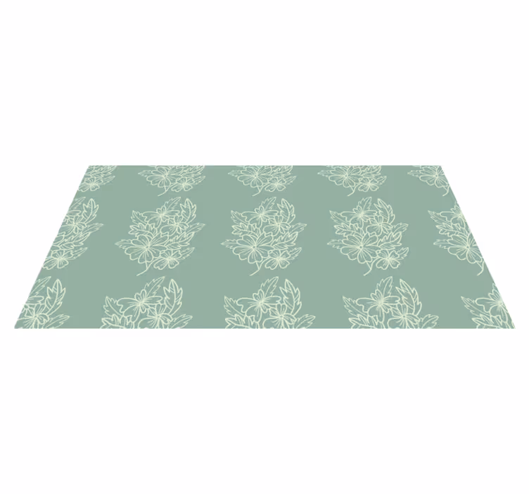 Vinyl Teppich Blumen anmutige elemente - TenStickers