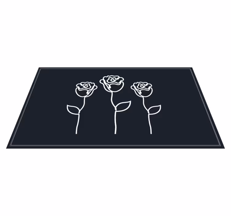 Vinyl Teppich Blumen botanische skizzendarstellung - TenStickers