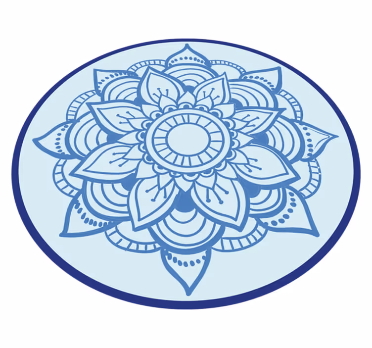 Vinyl Teppich Mandala kompliziertes blumenmotiv - TenStickers