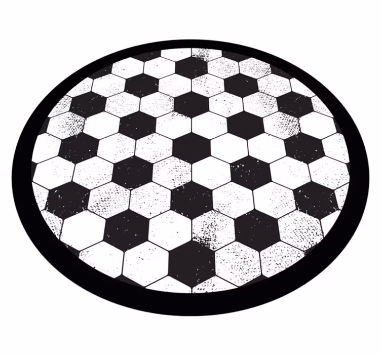 Vinyl teppich geometrisch hexagonales schwarzmuster - TenStickers
