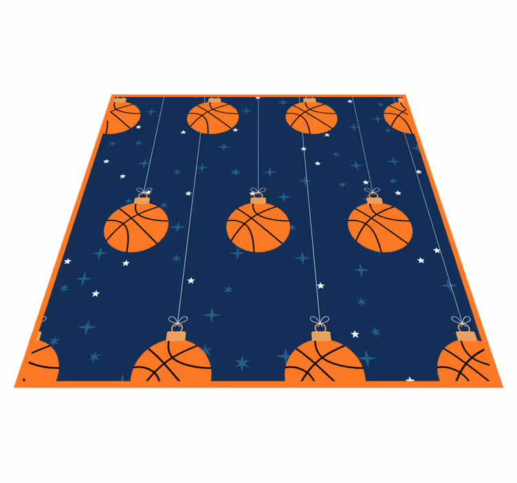 Vinyl Teppich kindlich basketball-ornament-muster - TenStickers