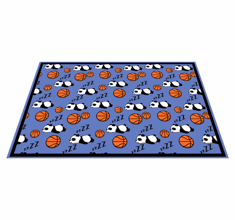 Vinyl Teppich kindlich schlafender panda sport - TenStickers
