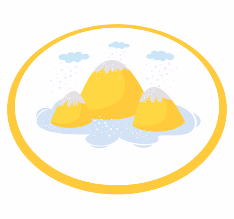 Vinyl Teppich kindlich fröhliche bergszene - TenStickers