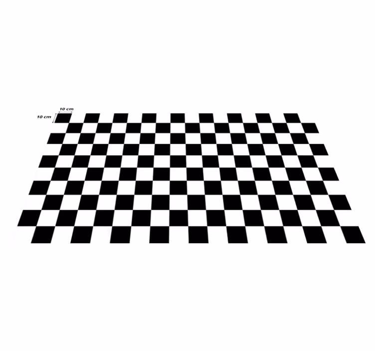 Vinyl Teppich Wohnzimmer Schachbrett - TenStickers