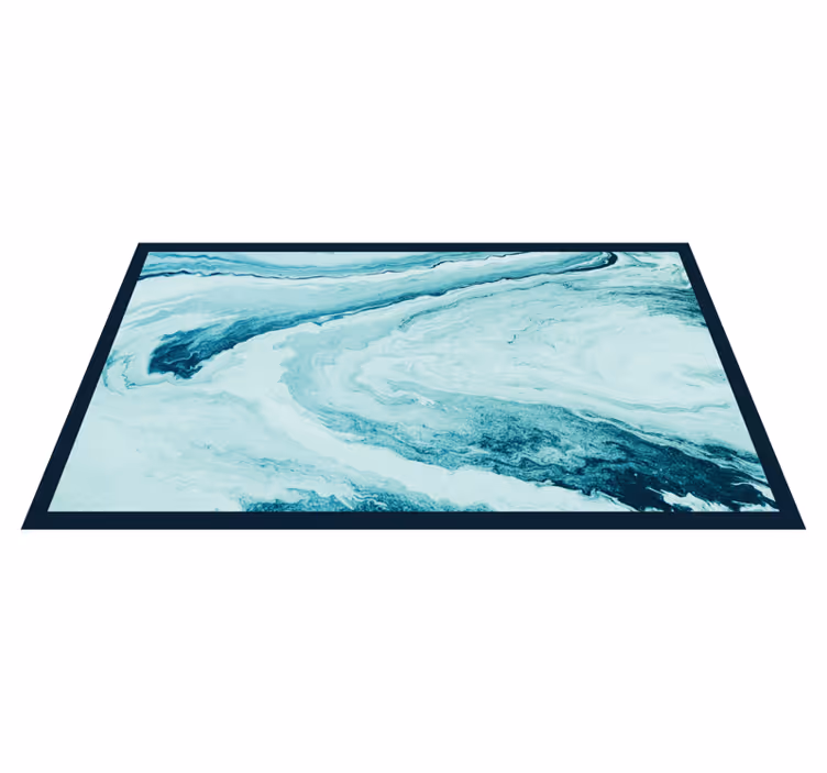 Vinyl Teppich Wohnzimmer wirbelndes aquamuster - TenStickers