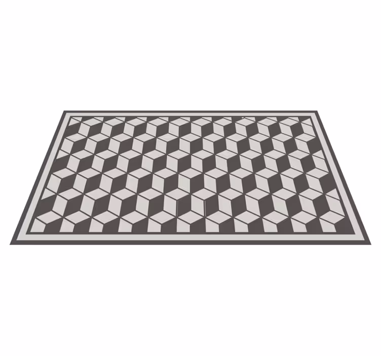 Vinyl Teppich geometrisch kubistisches motiv - TenStickers