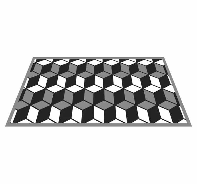 Vinyl Teppich geometrisch kubisches muster - TenStickers