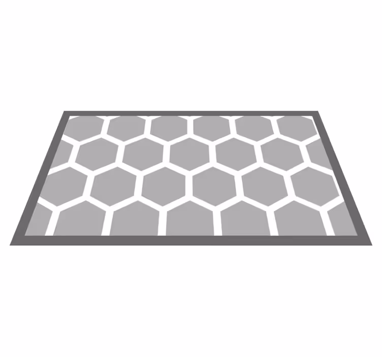 Vinyl Teppich geometrisch sechseckige konfiguration - TenStickers