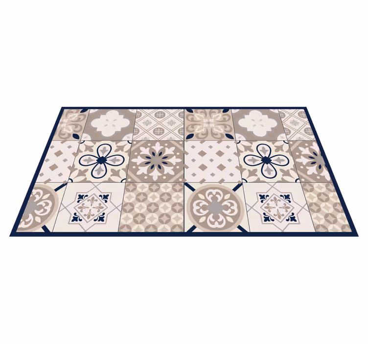 Vinyl teppich küche beige mosaikfliesen - TenStickers