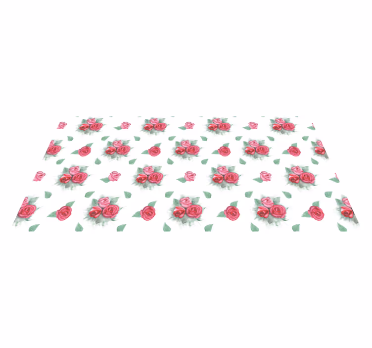 Vinyl Teppich Blumen satz von rosen - TenStickers